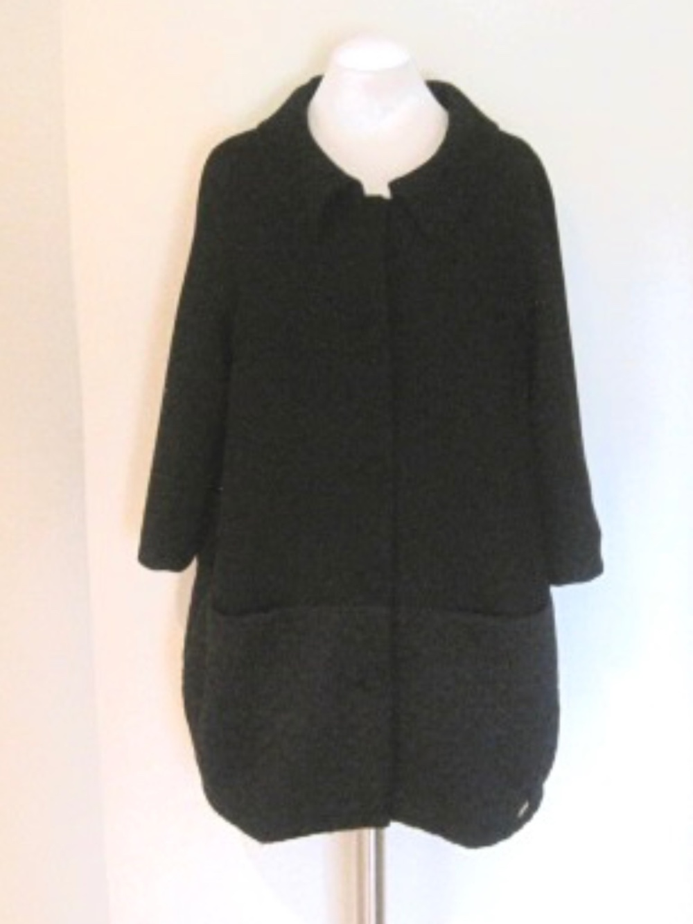 Rinascimento 3/4 Sleeve Mixed Media Coat